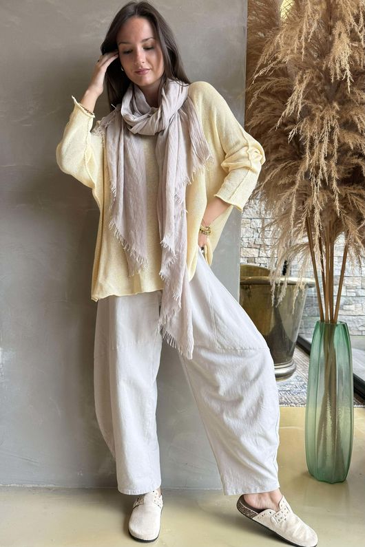 Conrad Slouch Cotton Knit Lemon